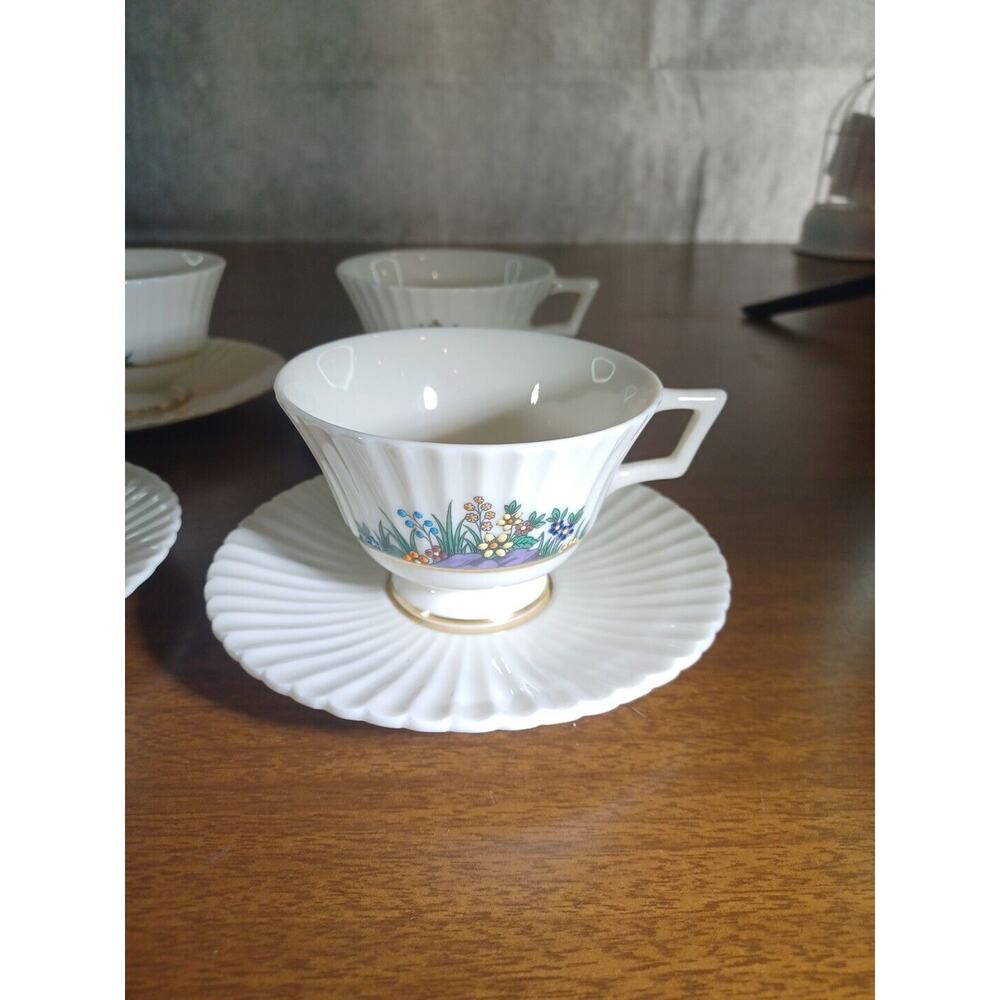 Lennox Rutledge Tea Cups And Saucers Set Of 4 - Picture 2 of 12